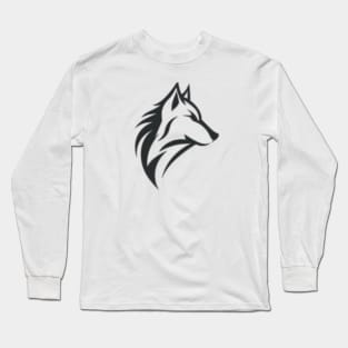 Frost Moon Wolf Shadow Long Sleeve T-Shirt